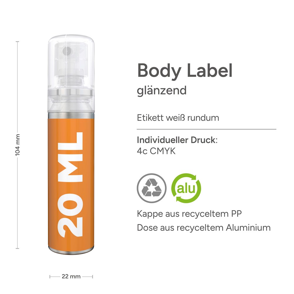 Lavendel-Spray, 20 ml, Body Label