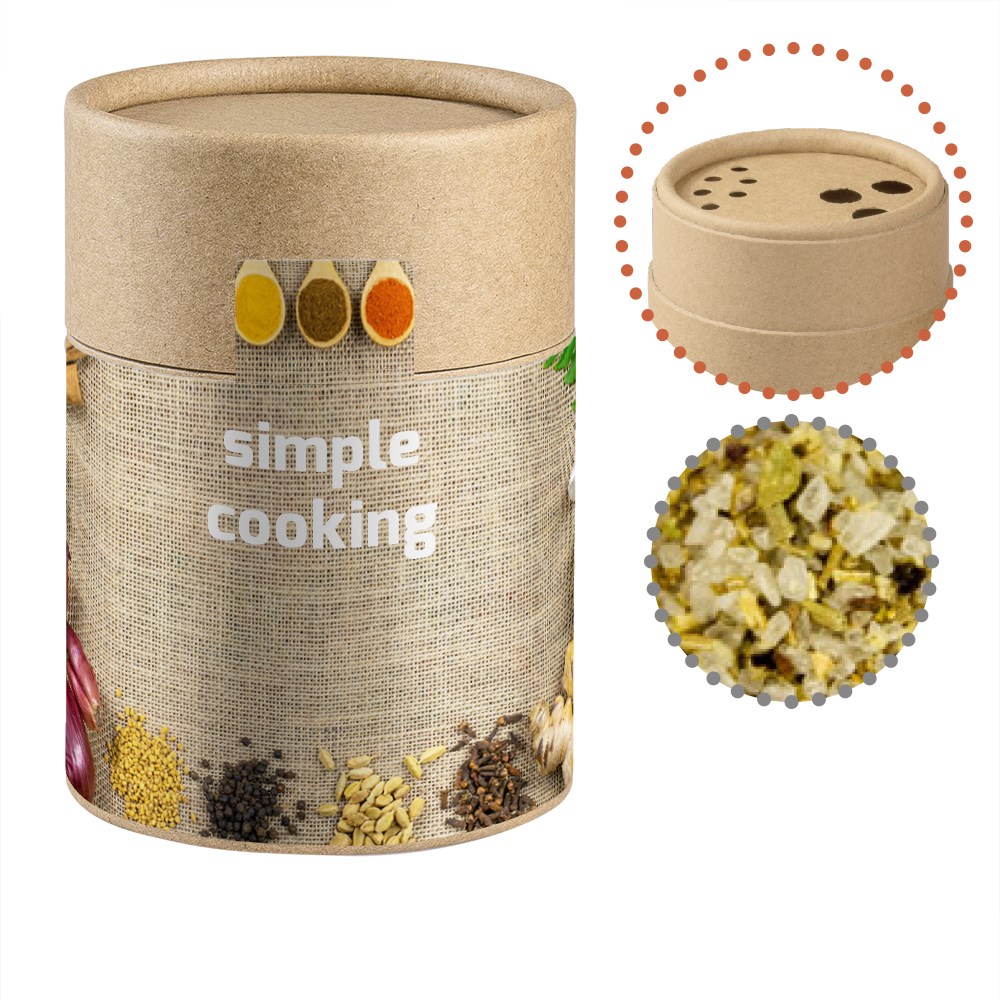 Gewürzmischung Kräutersalz, ca. 80g, Kraftpapierstreuer Midi