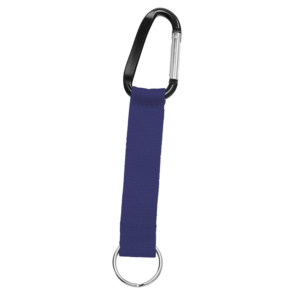 Kurz-Schlüsselband/Kurz-Lanyard "Duo" - Marineblau (ca. Pantone 281C)/schwarz