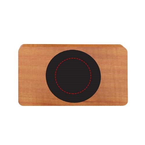 SCX.design P37 5000 mAh kabellose Powerbank aus Holz mit Leuchtlogo