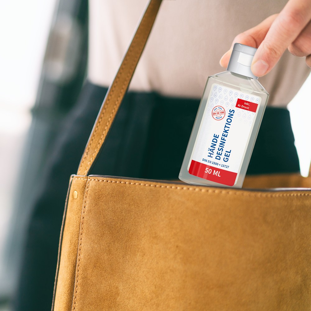 Hände-Desinfektionsgel (DIN EN 1500), 50 ml, Body Label (R-PET)