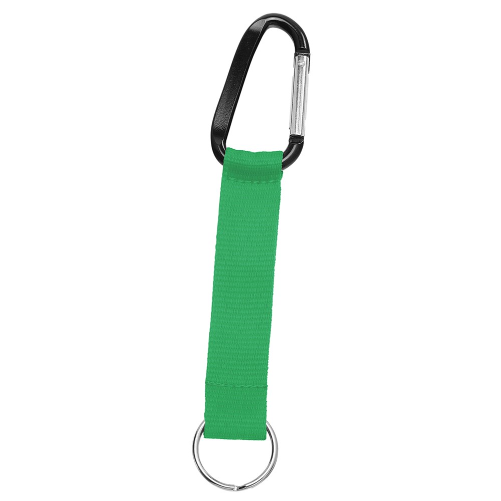 Kurz-Schlüsselband/Kurz-Lanyard "Duo" - Grasgrün (ca. Pantone 354C)/schwarz